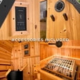 thumbnail image 3 of Backyard Discovery 2-4 Person Cedar Outdoor Barrel Sauna with Electric Heater & Porch, 3 of 6