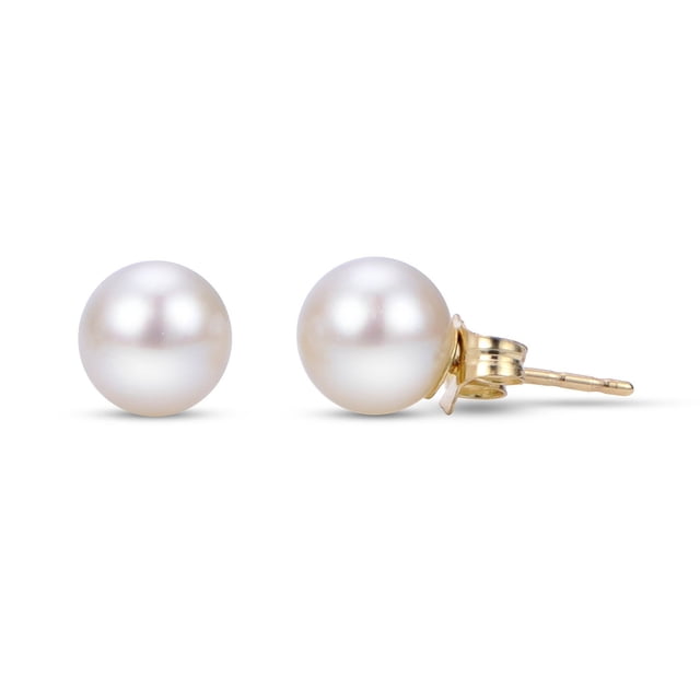 White Cultured Freshwater Pearl Stud Earrings