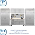 thumbnail image 4 of Seville Classics UltraHD 8-Piece Steel Garage Cabinet Storage Set With Rolling Workbench, 14 Feet Wide, 4 of 22