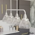 thumbnail image 1 of Hunter Cypress Grove with Clear Holophane Glass 4 Light Chandelier Ceiling Light Fixture, 1 of 10