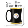 thumbnail image 3 of Logo Brands Pittsburgh Steelers 14oz Relief Mug Set, 3 of 5