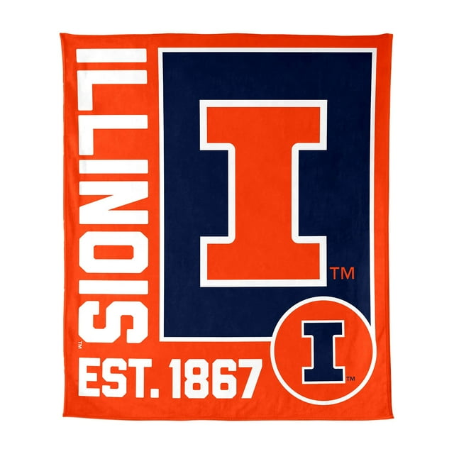 Logo Brands Illinois Fighting Illini 60"x70" Super Plush Blanket