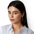 thumbnail image 5 of High Polish Hoop Earrings in 14K Gold, 5 of 7