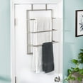 thumbnail image 3 of Honey-Can-Do Satin Nickel Over-The-Door 3-Tier Towel Rack, 3 of 5