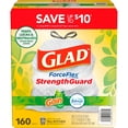 thumbnail image 1 of Glad® ForceFlex Tall Kitchen Drawstring Trash Bags, Gain Original scent with Febreze Freshness, 13 Gallon, 160 ct., 1 of 12