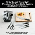 thumbnail image 2 of Ninja Foodi NeverDull Premium 10pc German Stainless Steel Knife System with Built-in Sharpener, 2 of 7