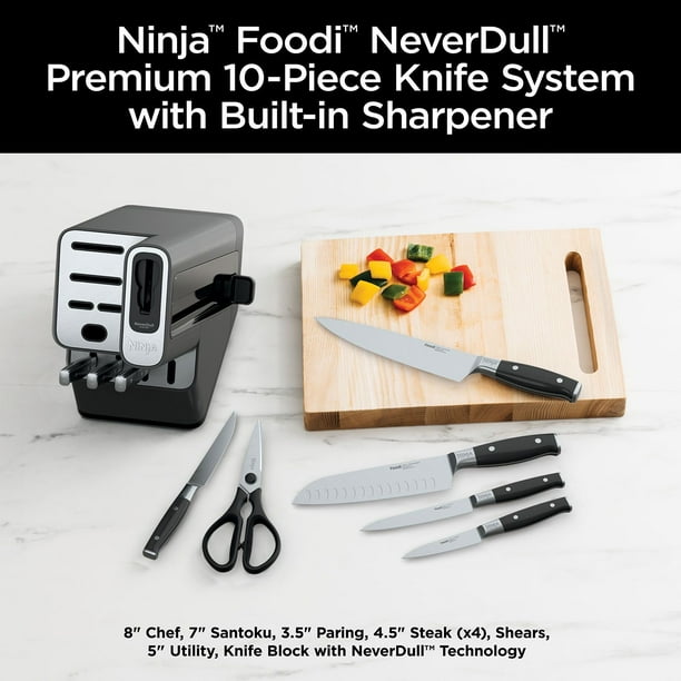 National K-HIC140TFT-G 140W 10個セット Ninja Foodi NeverDull Premium 10pc German Stainless Steel Knife