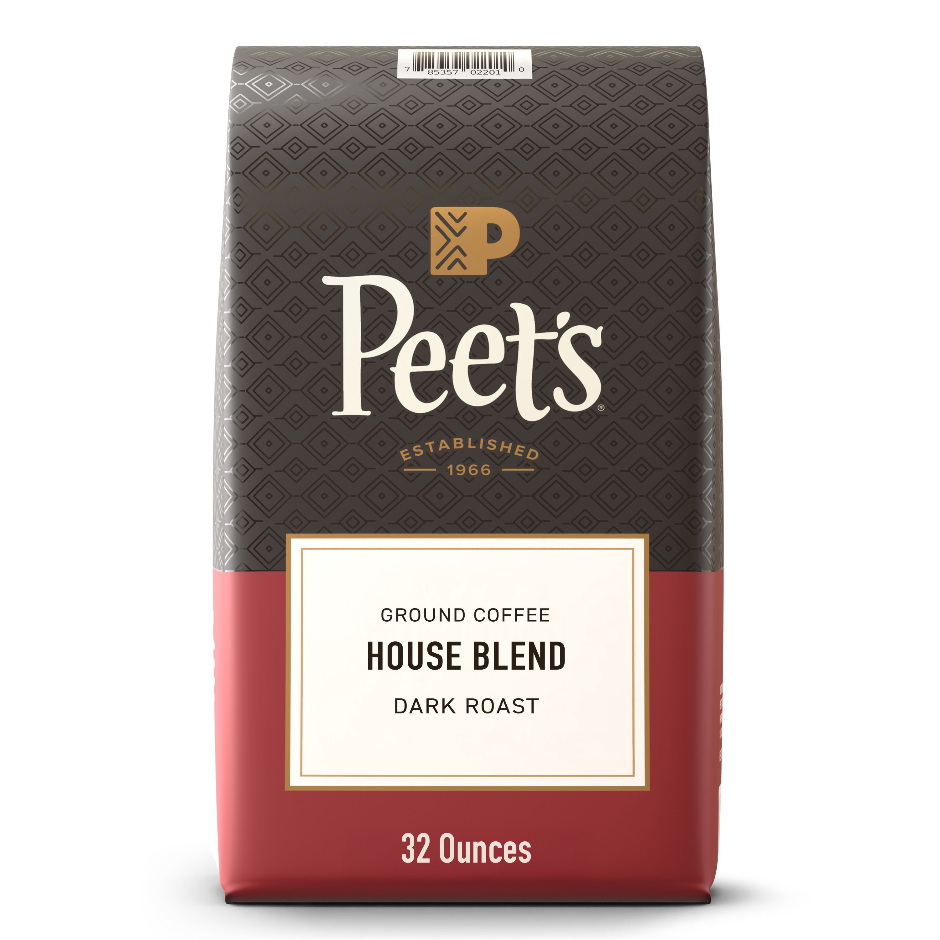 Peet's Coffee Ground Dark Roast, House Blend 32 oz.