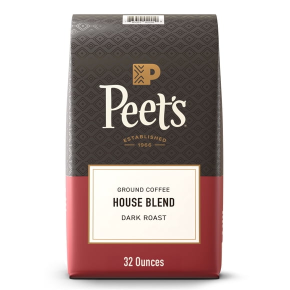 Peet's Coffee Ground Dark Roast, House Blend 32 oz.