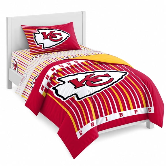 Logo Brands Kansas City Chiefs Twin/Twin XL Bed-In-A-Bag Set