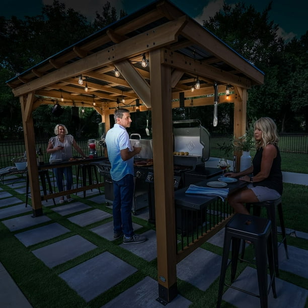 Backyard Discovery 12' x 6' XL Grill Gazebo with PowerPort