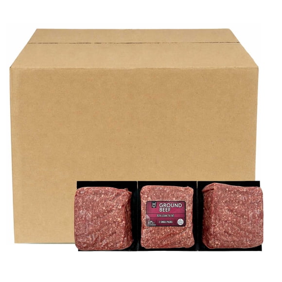 Member's Mark 93/7 Ground Beef, Case, priced per pound