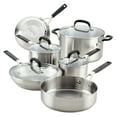 thumbnail image 1 of KitchenAid Stainless Steel Cookware Set, 10-Piece, Brushed Stainless Steel, 1 of 13
