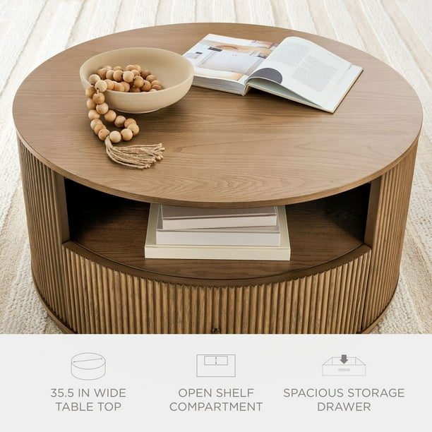 サイドテーブル・ナイトテーブル・ローテーブル Mobley Works Coffee Table Member's Mark Moberly Coffee Table with Storage, Assorted Finish