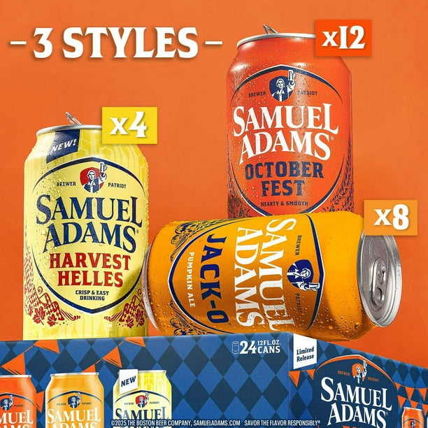 Samuel Adams Fall Legends Seasonal Ale and Lager Beer Variety Pack