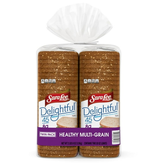 Sara Lee Delightful Multigrain Bread, 45 Calories 20 oz., 2 pk.