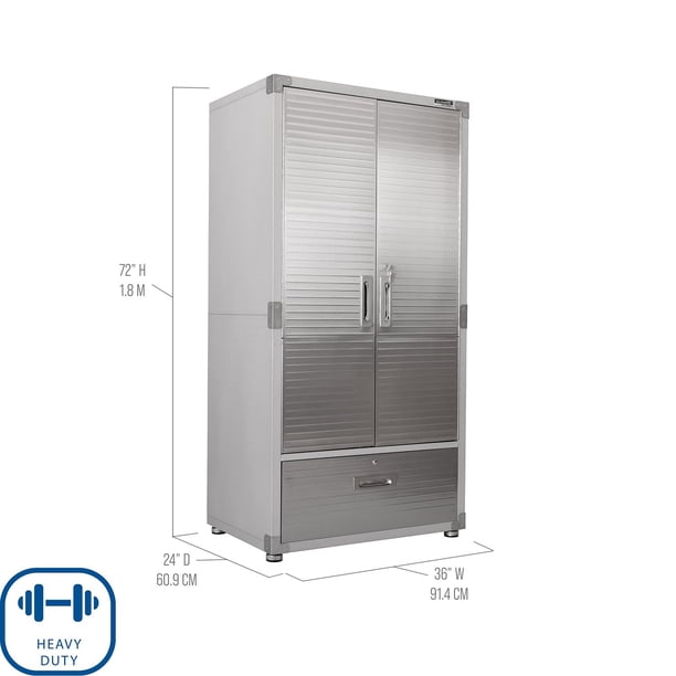 Seville Classics UltraHD Storage Cabinet with Bottom Drawer, 36” W