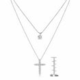 thumbnail image 7 of Set of Lab Created White Sapphire Pendants in Sterling Silver, 7 of 11