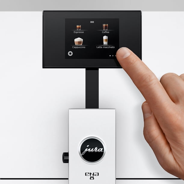 JURA ENA 8 Nordic White Automatic Coffee Center with 15 Brewing