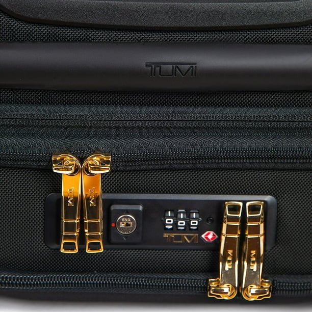 TUMI Alpha Continental Dual Access 4-Wheeled Carry-On, Black/Gold