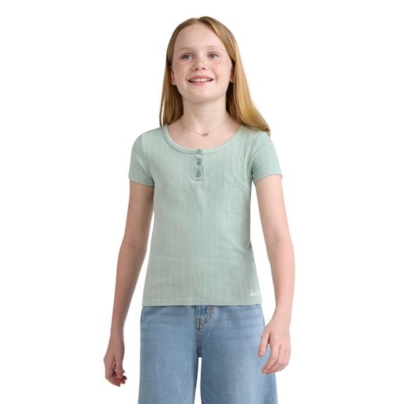 Levi's Girls Jacquard Short Sleeve Knit Top