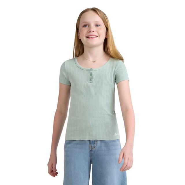 Levi's Big Girls Jacquard Short Sleeve Knit Top
