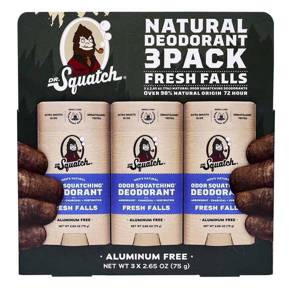 Dr. Squatch Fresh Falls Stick Deodorant, 3 pk.