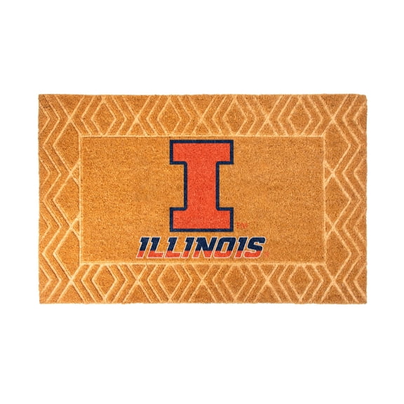 Logo Brands Illinois Fighting Illini Coir Outdoor Mat