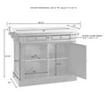 thumbnail image 10 of Crosley Furniture Oxford Butcher Block Kitchen Island with Microwave Stand, Storage Shelves, and Drawers, 10 of 11