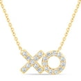 thumbnail image 1 of 0.25 CT. T.W. Round Cut X & O Diamond Pendant Necklace in 14K Gold, 1 of 5