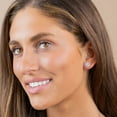 thumbnail image 5 of 0.46 CT. T.W. Diamond Round/Baguette Earrings in 14K Gold, 5 of 7