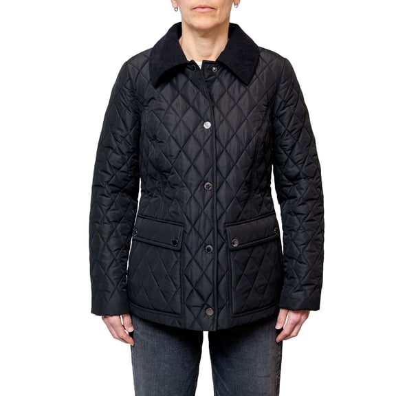 London Fog Womens Quilted Barn Coat