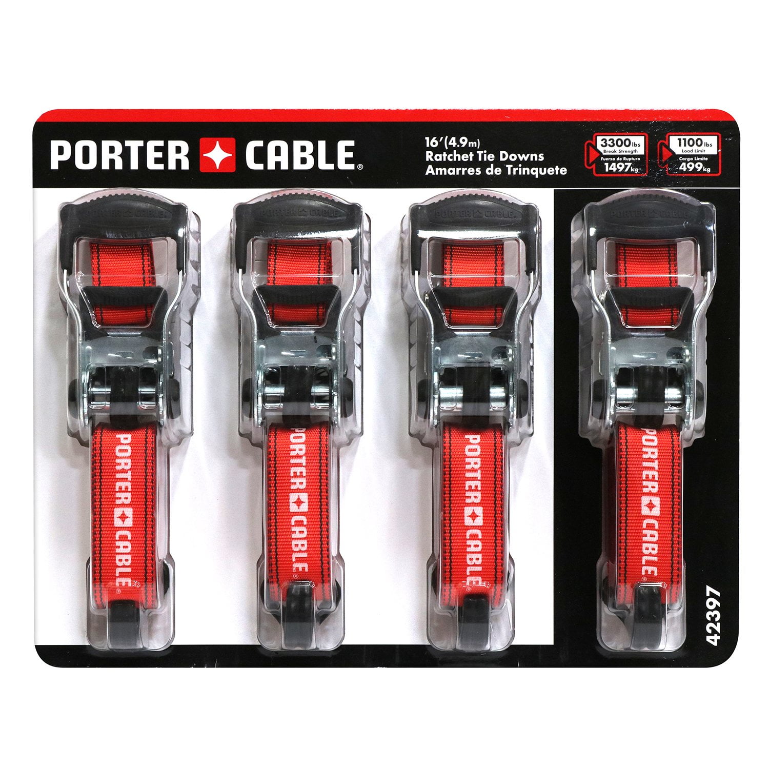 Porter Cable 16' Rachet Tie Down Set (4 - Main Image
