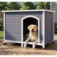 thumbnail image 4 of Outdoor wooden dog house, Large 45" L x 29" W x 33" H, Gray, 4 of 6