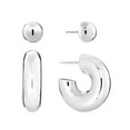 thumbnail image 1 of High Polish & Diamond Cut Earring Set in Sterling Silver, 1 of 10