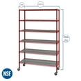 thumbnail image 2 of Member's Mark 6-Tier NSF Heavy Duty Wire Shelving, 47.75" W x 18" D x 75.5" H, 2 of 17