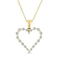 thumbnail image 1 of Round Cut Heart Diamond Pendant Necklace in 14K Gold, 1 of 8