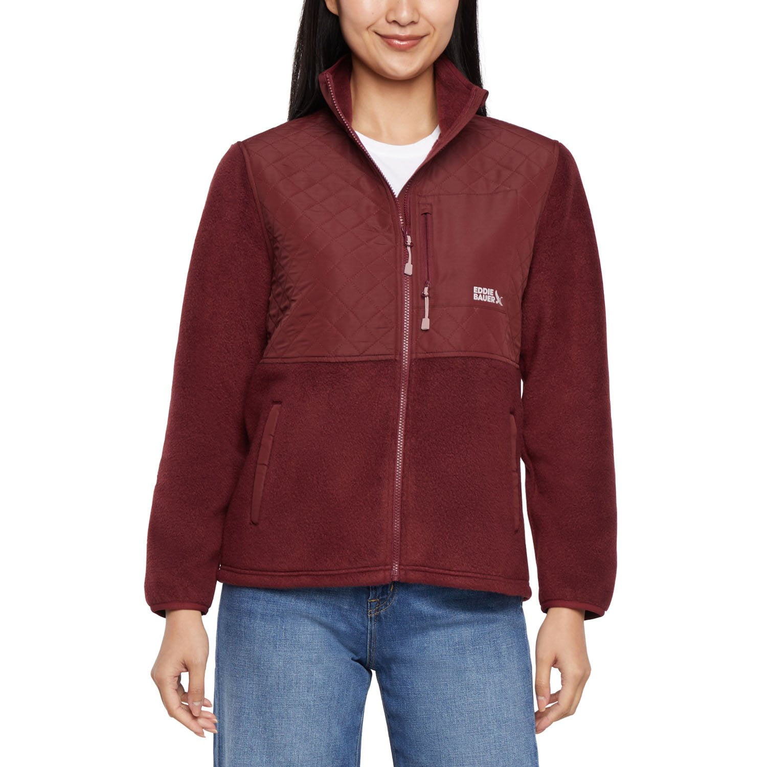 Eddie Bauer Women's Mixed Media Fleece Jacket - Samsclub.com
