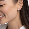 thumbnail image 11 of Fancy Cut Lab Created White Sapphire 4 Pair Earring Set in Sterling Silver, 11 of 16