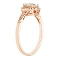 thumbnail image 3 of Round Cut Gemstone & 0.13 CT. T.W. Halo Diamond Ring in 14K Gold, 3 of 6