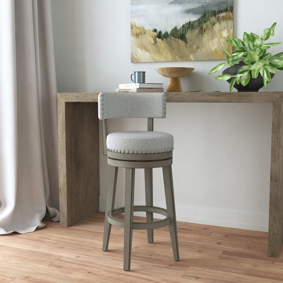 HH2 Home Lawton Wood Counter Height or Bar Height Swivel Stool