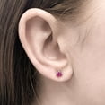 thumbnail image 5 of Round Cut Gemstone Stud Earrings in 14K Gold, 5 of 5