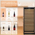 thumbnail image 3 of Lanbo 32 Inch 287 Bottle Dual Zone Wine Cooler Refrigerator, 3 of 16