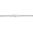 thumbnail image 5 of 2.5mm Italian Sterling Silver Diamond Cut Rope Chain, 5 of 7