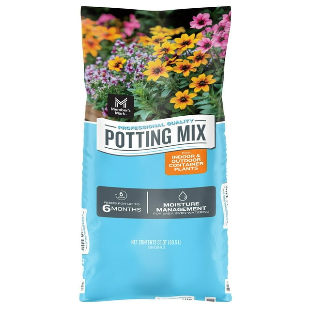 Member's Mark Potting Mix Planting Soil, 55 Quarts