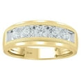 thumbnail image 1 of 0.96CT. T.W. Round Cut 5-Stone Mens Diamond Band in 14K Gold, 1 of 7