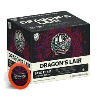 Bones Coffee Dragon's Lair Dark Roast Coffee Pods, 60 ct.