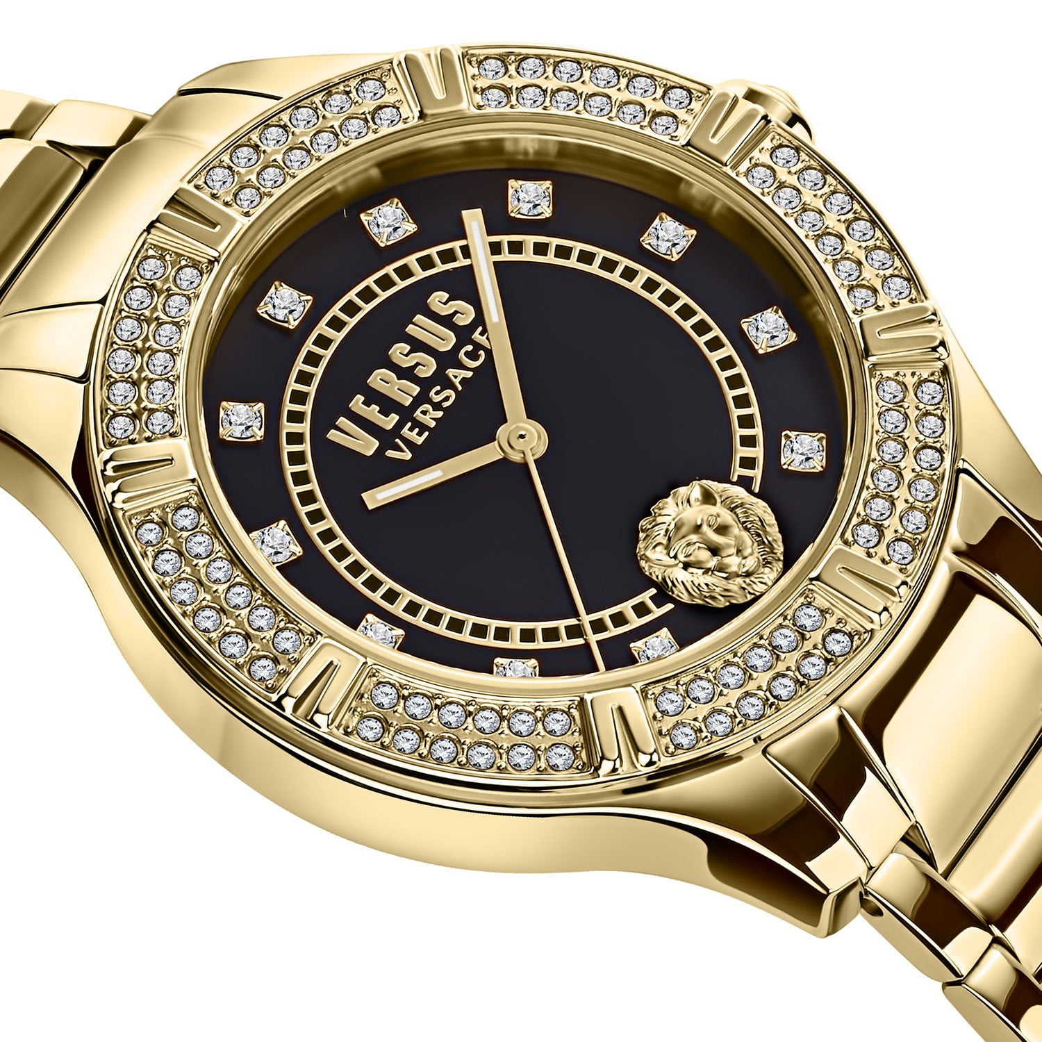 大特価　VERSUS レディース　時計　レア　Versace ゴールド　チェーン Versus by Versace Canton Road Quartz Gold Bracelet Watch, 36mm