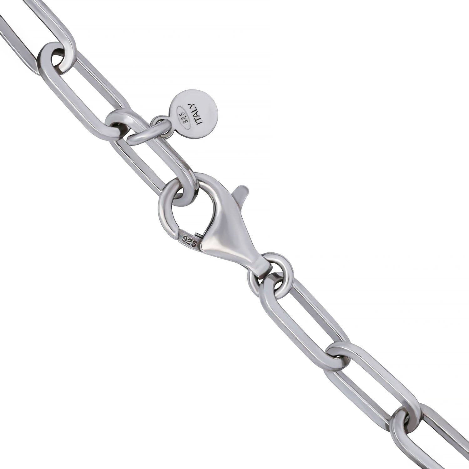 Paperclip Cross Pearl Bracelet in Italian Sterling Silver and 14K