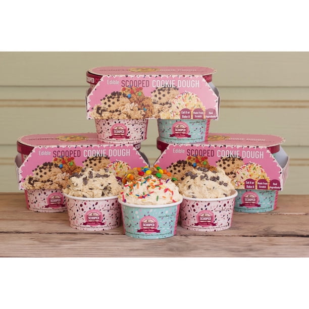 Spodeスポード　ケーキドーム　サービングプラッター Scooped Cookie Dough Bar Edible Cookie Dough Variety, 8 oz., 4 pk